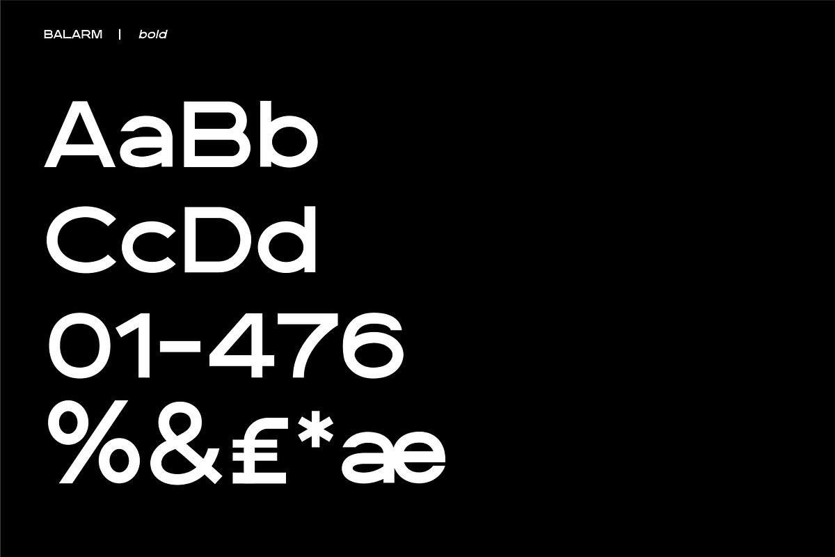 BALARM - a clean, wide sans typeface, a Sans Serif Font by Catkie - Digital Art (Photo 7 of 14)