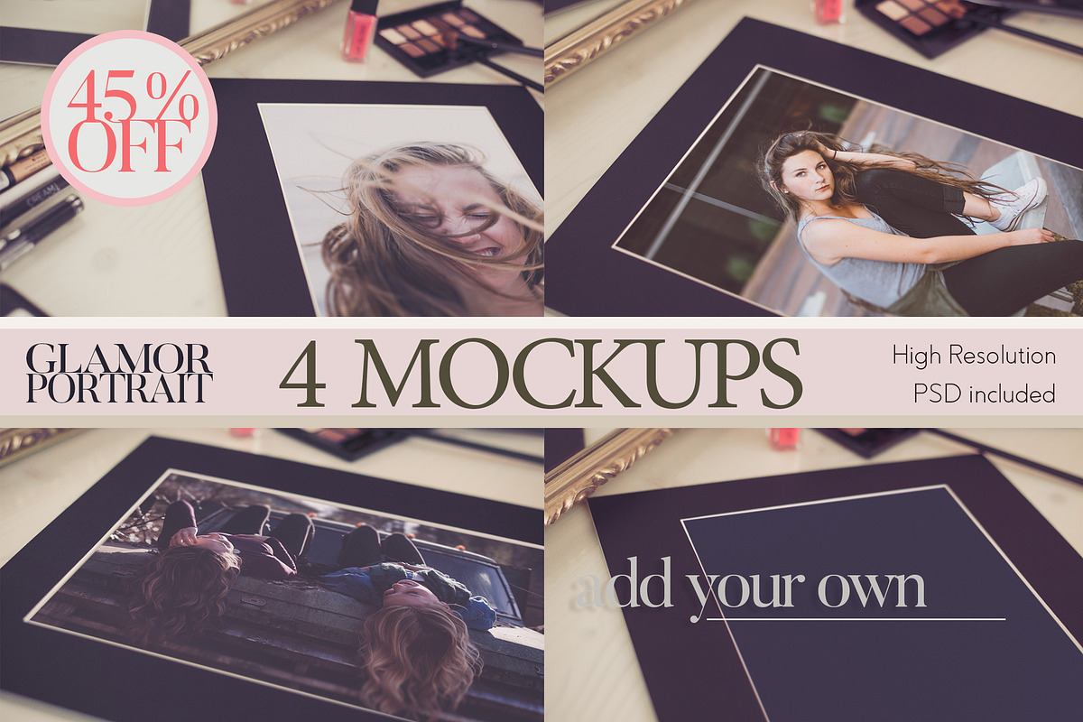 Photo Frame Mockup - HD - PSD Files, a Print Template by ColorLight Photography (Photo 1 of 5)