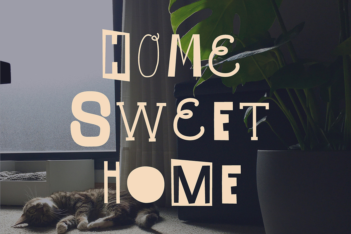 Fun hand drawn uppercase font, a Sans Serif Font by Popova (Photo 3 of 7)