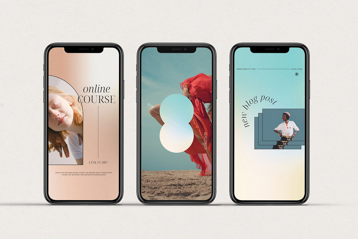 Gradient Instagram Kit CANVA + BONUS, a Social Media Template by Lyrata ...