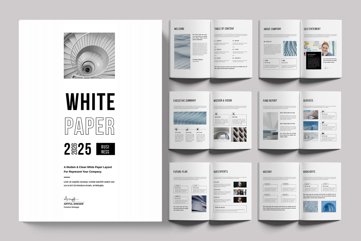 White Paper Layout Design Template, a Brochure Template by ContestDesign (Photo 1 of 3)