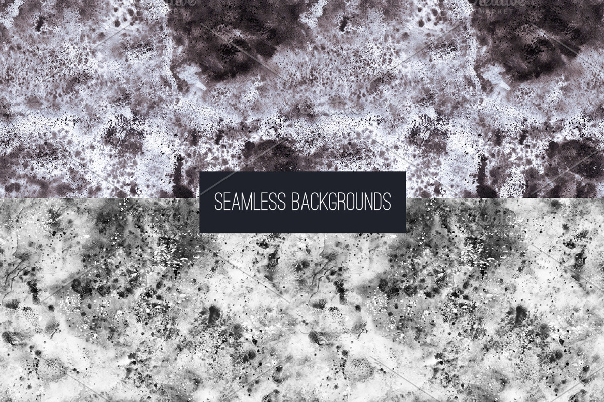 Noir: seamless backgrounds, a Pattern Graphic by Shusha Guna Art (Photo 4 of 5)