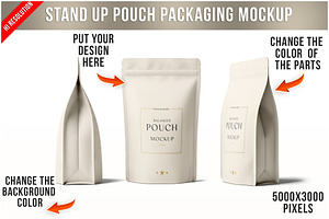 Stand up Pouch Packaging Mockup PSD, a Packaging Mockup by Bruno's Shop