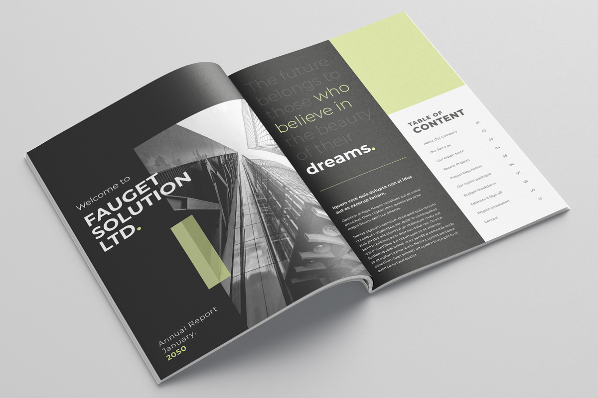 Annual Report Template, Canva Report, a Brochure Template by Niofix (Photo 3 of 6)