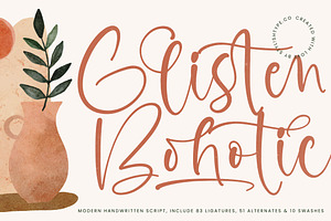 Glisten Bohotic Modern Handwritten