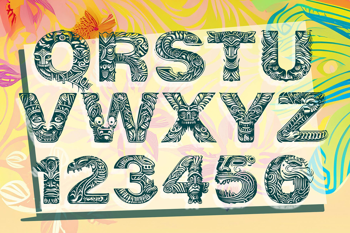 Tiki Euphoria Font, a Symbol Font by Fontastic Ventures (Photo 4 of 7)