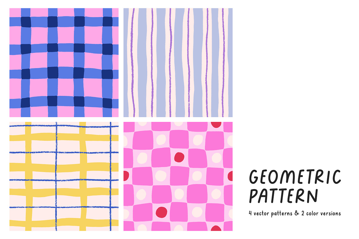 Abstract geometric seamless patterns, a Pattern Graphic by Good Studio (Photo 1 of 21)