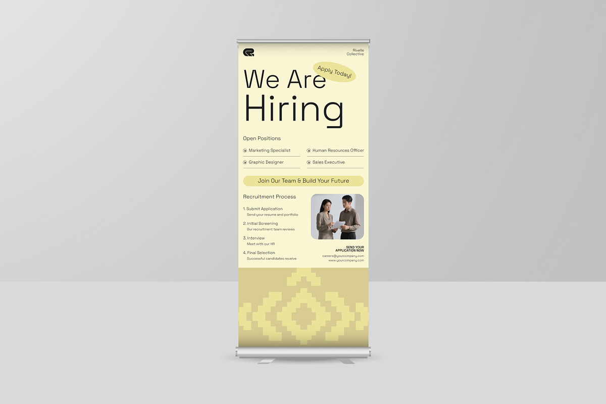 Hiring & Recruitment Roll Up Banner, a Poster Template by Annora Studio (Photo 6 of 6)