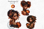 Pumpkin Queen Halloween clipart set, an Illustration by ThatsDesignArt (Thumbnail 7 of 10)