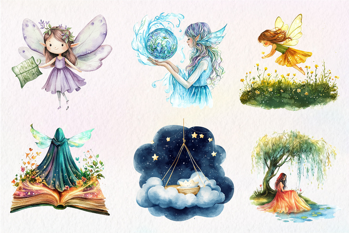 Enchanted Mystical Garden Fairy Clip, an Illustration by CreationArt (Photo 5 of 5)