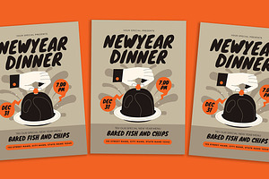 New Year Party Flyer, a Flyer Template by Gumico Studio.