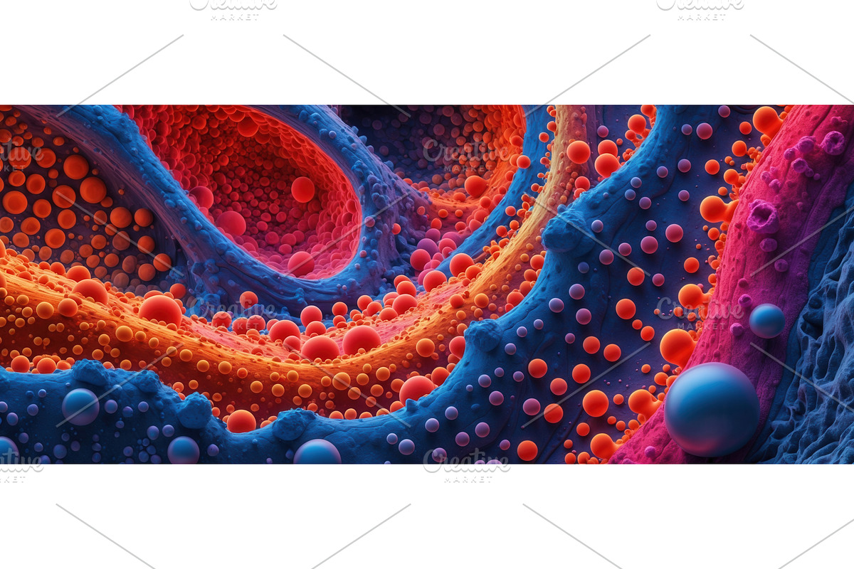 Abstract 3D illustration of colorful, an Illustration by tilialucida