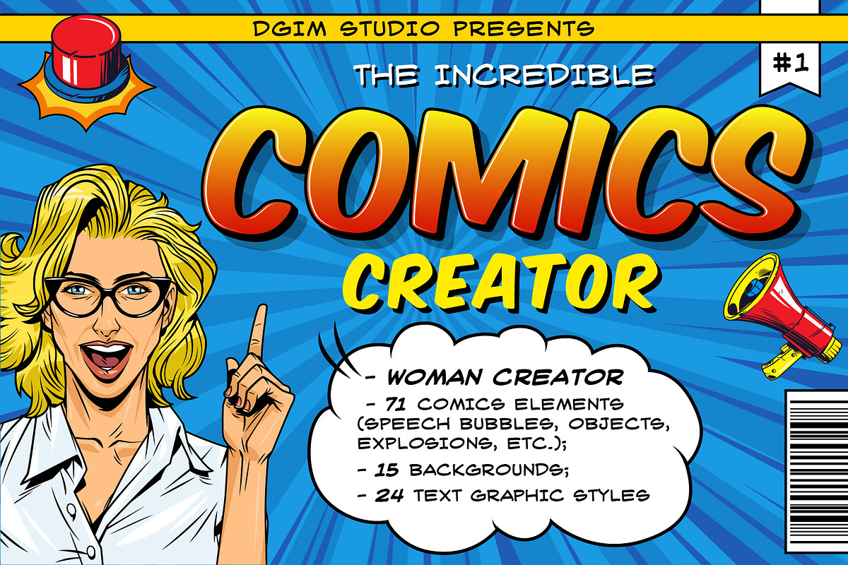 Comics Creator, a Poster Template by DGIM studio