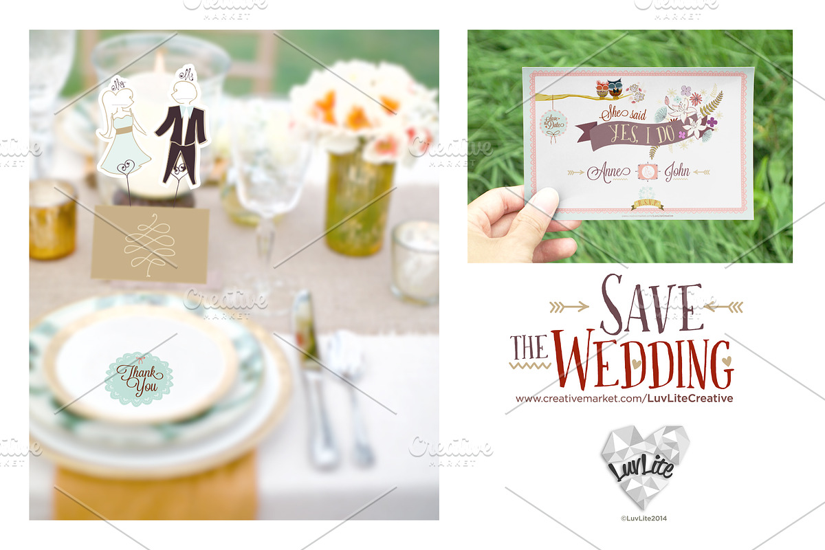 Save the Wedding ~ Hand-drawn Vector, an Illustration by Nat (Photo 3 of 3)