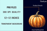 Watercolor Autumn Pumpkin Clipart, an Illustration by SinaCreation (Thumbnail 4 of 5)