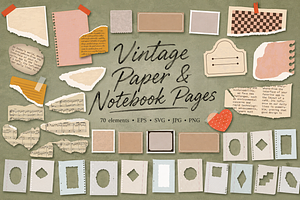 Vintage Notebook Pages