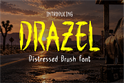DRAZEL — Distressed Brush Font, a Handwritten Font by idealistudio (Thumbnail 1 of 5)