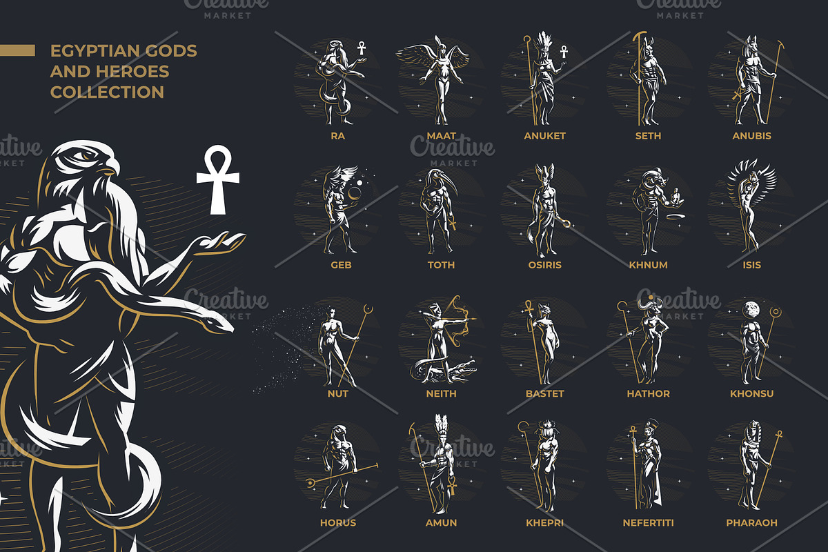Collection of African Gods, a Decorative Illustration by Masterlevsha (Photo 1 of 2)