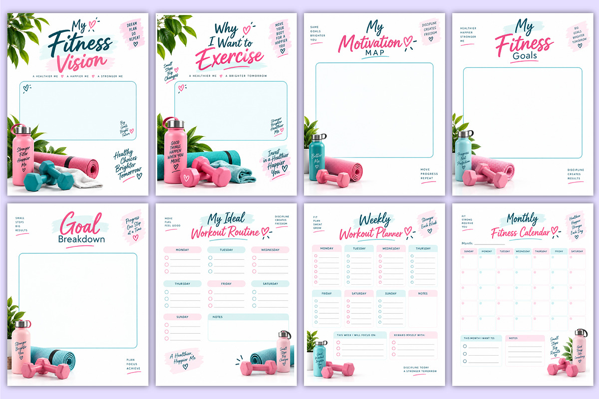 Exercise Motivation Workbook | Fit, a Stationery Template by Mustafiz (Photo 2 of 4)