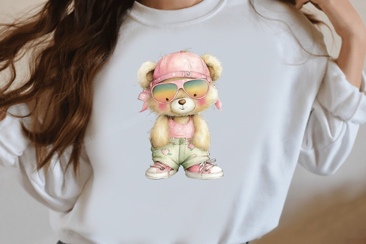 Whimsical Summer Teddy bear clipart, an Illustration by Designworld (Photo 6 of 8)
