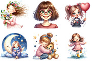 Cute Gril of Happy Face  Clipart, an Illustration by DreamArtGraphic (Thumbnail 3 of 7)