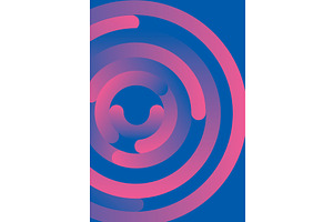 Vector Abstract Circles Design Lines