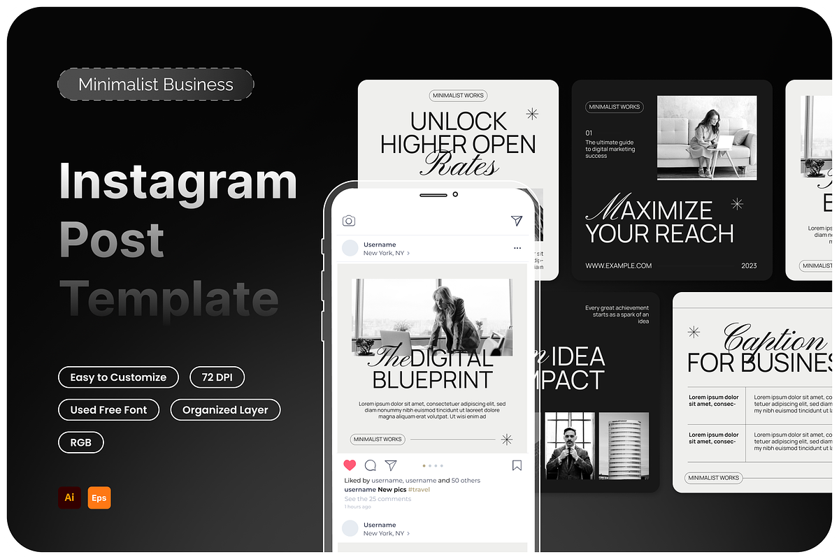 Minimalist Instagram Post, a Social Media Template by Annora Studio (Photo 1 of 3)
