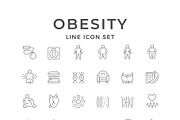 Set line icons of obesity, an Outline Icon by motorama (Thumbnail 1 of 2)