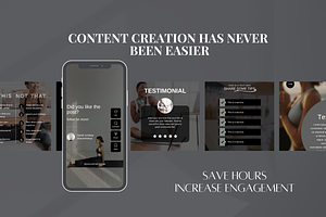 Dark Wellness Instagram Templates