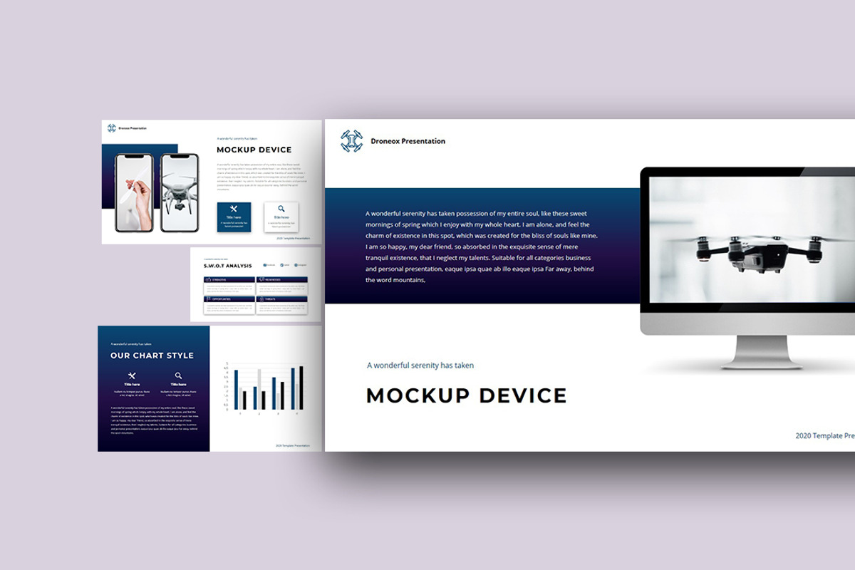 Droneox - Drone PowerPoint, a Presentation Template by Raseuki (Photo 2 of 6)