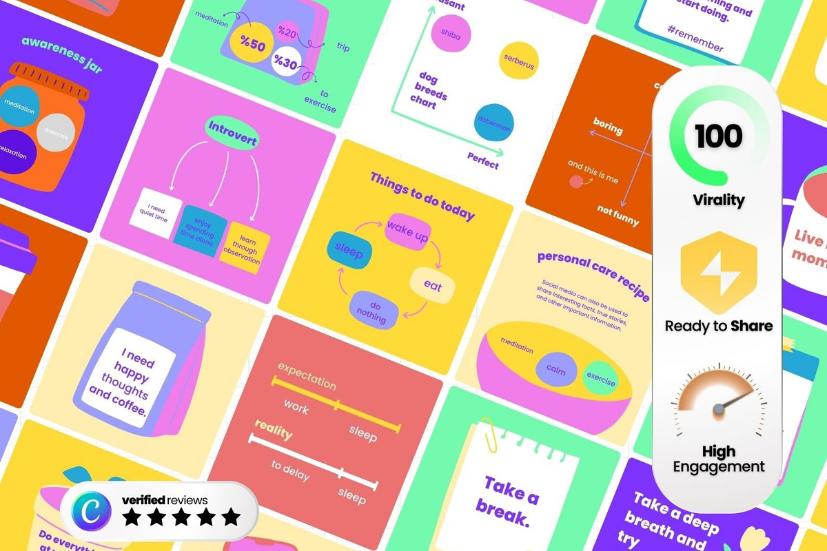 Inspration Canva Templates For IG, a Social Media Template by Virall (Photo 2 of 10)