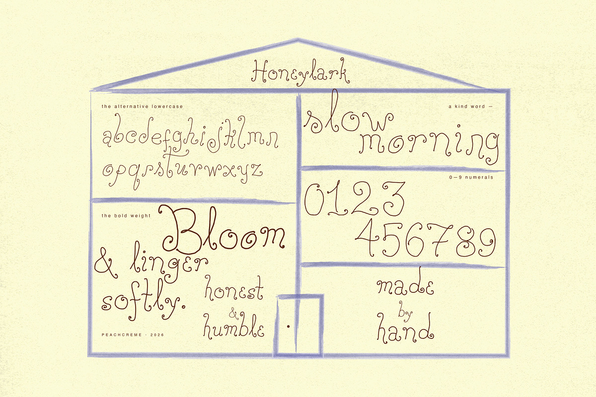 Honeylark Whimsical Curly Font, a Handwritten Font by PeachCreme (Photo 7 of 13)