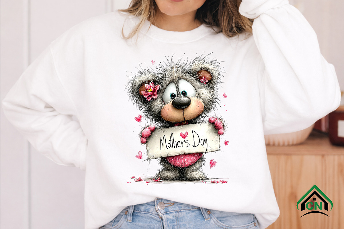 Mother's Day Teddy Bear Clipart, an Illustration by Craft Nest (Photo 9 of 12)