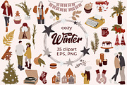 Cozy Winter clipart, a Decorative Illustration by ApetekMarket (Thumbnail 1 of 7)