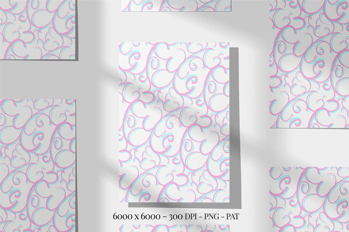 Organic Seamless Swirl Patterns, a Pattern Graphic by Declipo Patt (Photo 5 of 9)