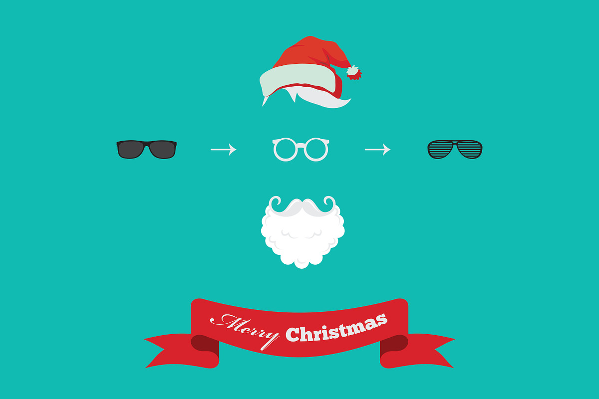 Make a hipster santa card, an Illustration by jenny lipets (Photo 5 of 5)