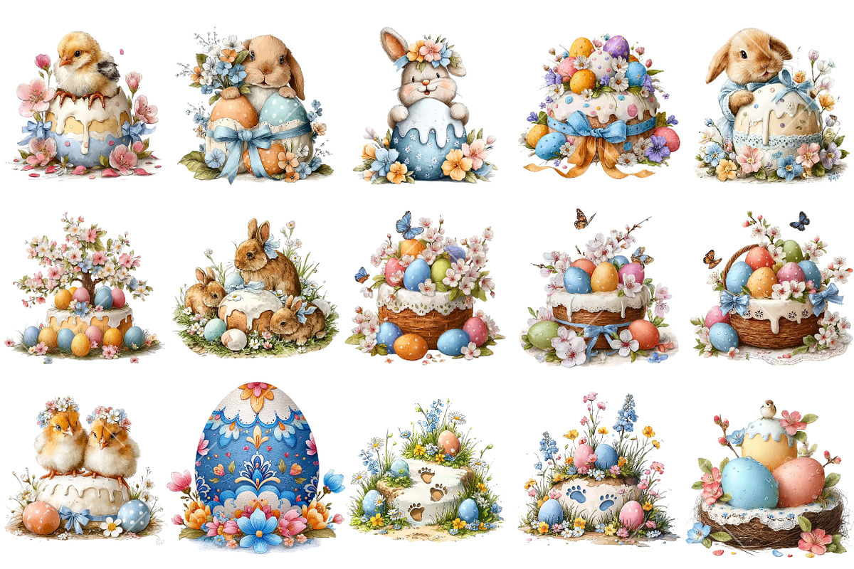 Whimsical Easter Egg Clipart, an Illustration by OK Design (Photo 5 of 6)