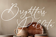 Brightters Palleta, a Script Font by Integritype Studio (Thumbnail 1 of 15)