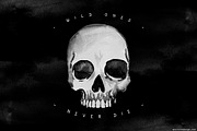 Watercolor skull | Rock and Roll, an Illustration by Goularte Design (Thumbnail 7 of 7)