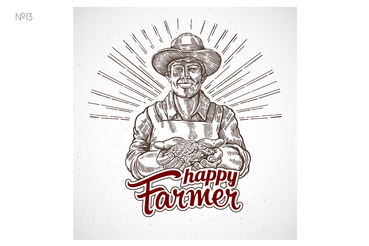 Happy Farmer, a Work Illustration by Countryside life (Photo 14 of 16)