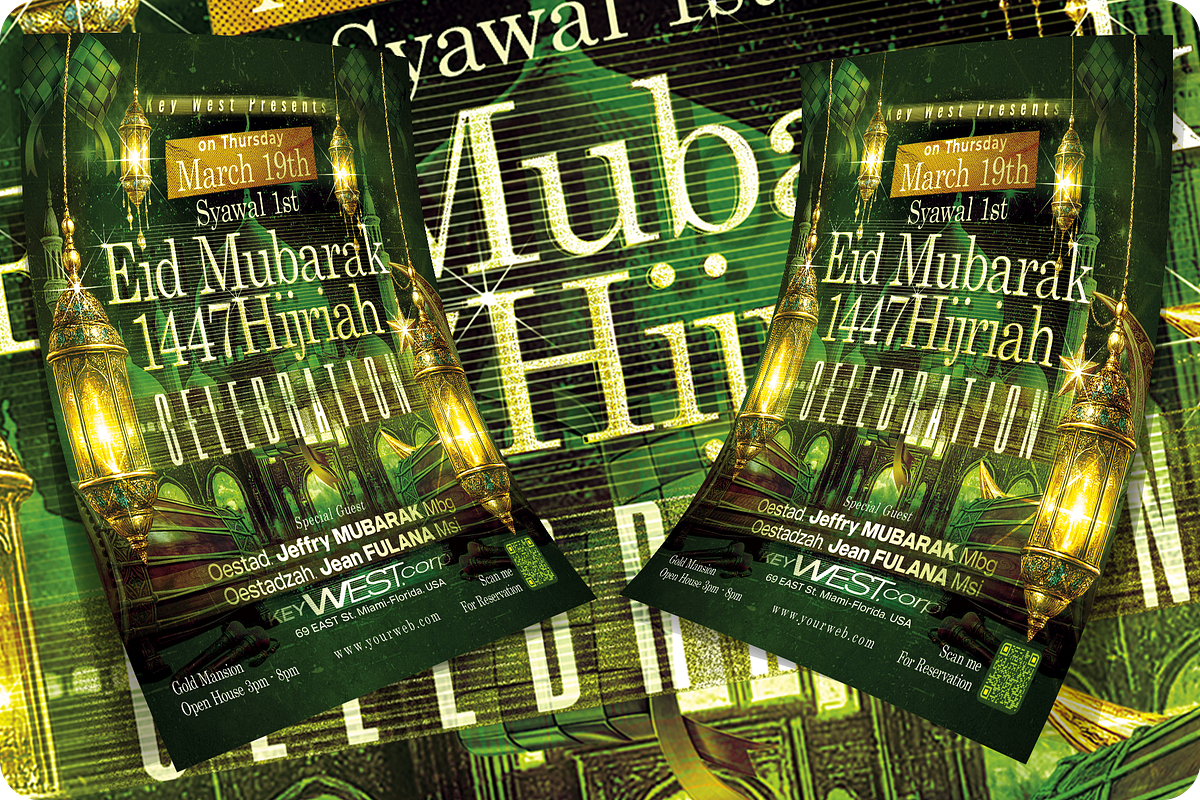 Eid al-Fitr Day Event Flyer, a Flyer Template by regalDRAW (Photo 3 of 4)