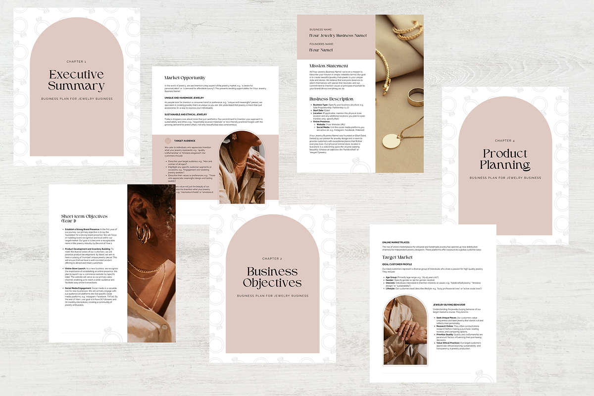 BUSINESS PLAN FOR JEWELRY BUSINESS, a Marketing Template by Daring Digies (Photo 5 of 6)