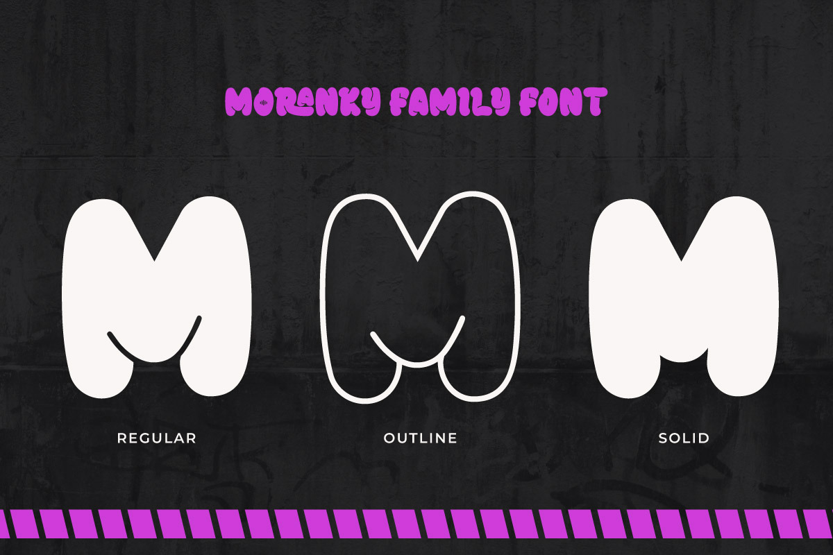 Moranky - Funky Decorative Font, a Sans Serif Font by twinstd (Photo 7 of 8)