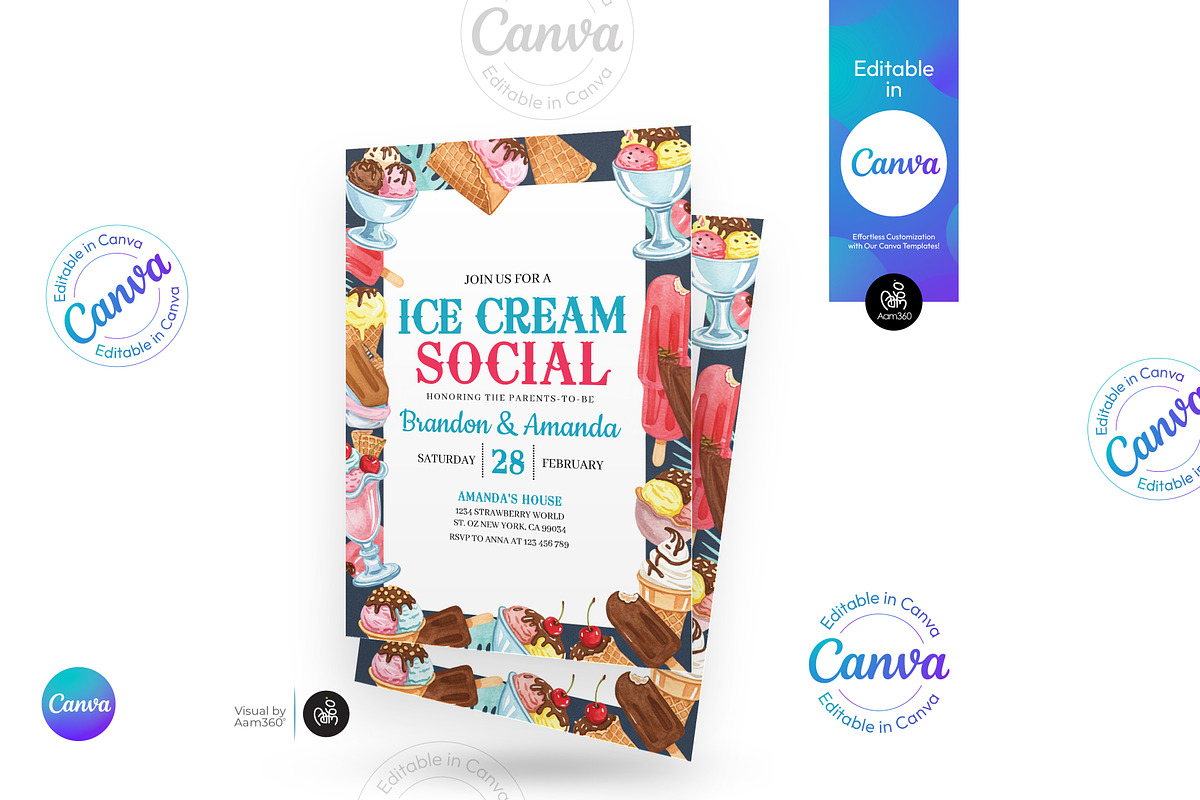 Ice Cream Social Flyer, a Flyer Template by Aam360 (Photo 1 of 3)