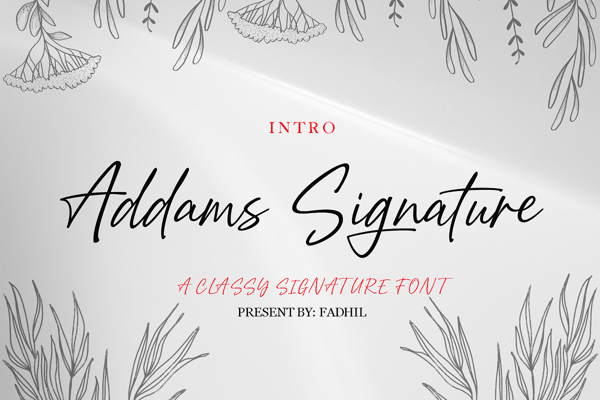 Addam Signature, a Script Font by Meutuwah (Photo 1 of 13)