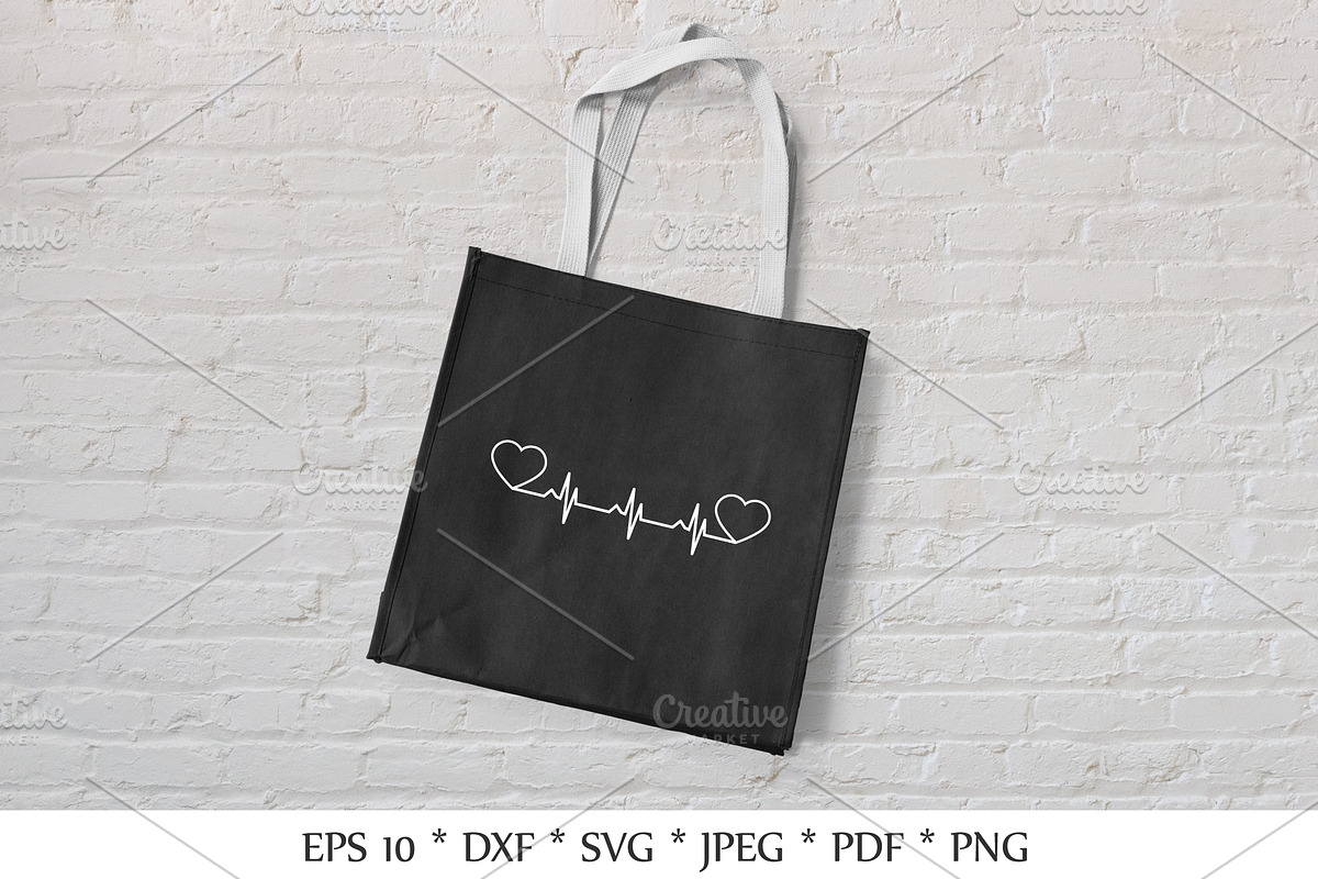 Heartbeat SVG. Line heart beat SVG., an Object Graphic by Kseniia_designer's shop (Photo 5 of 5)