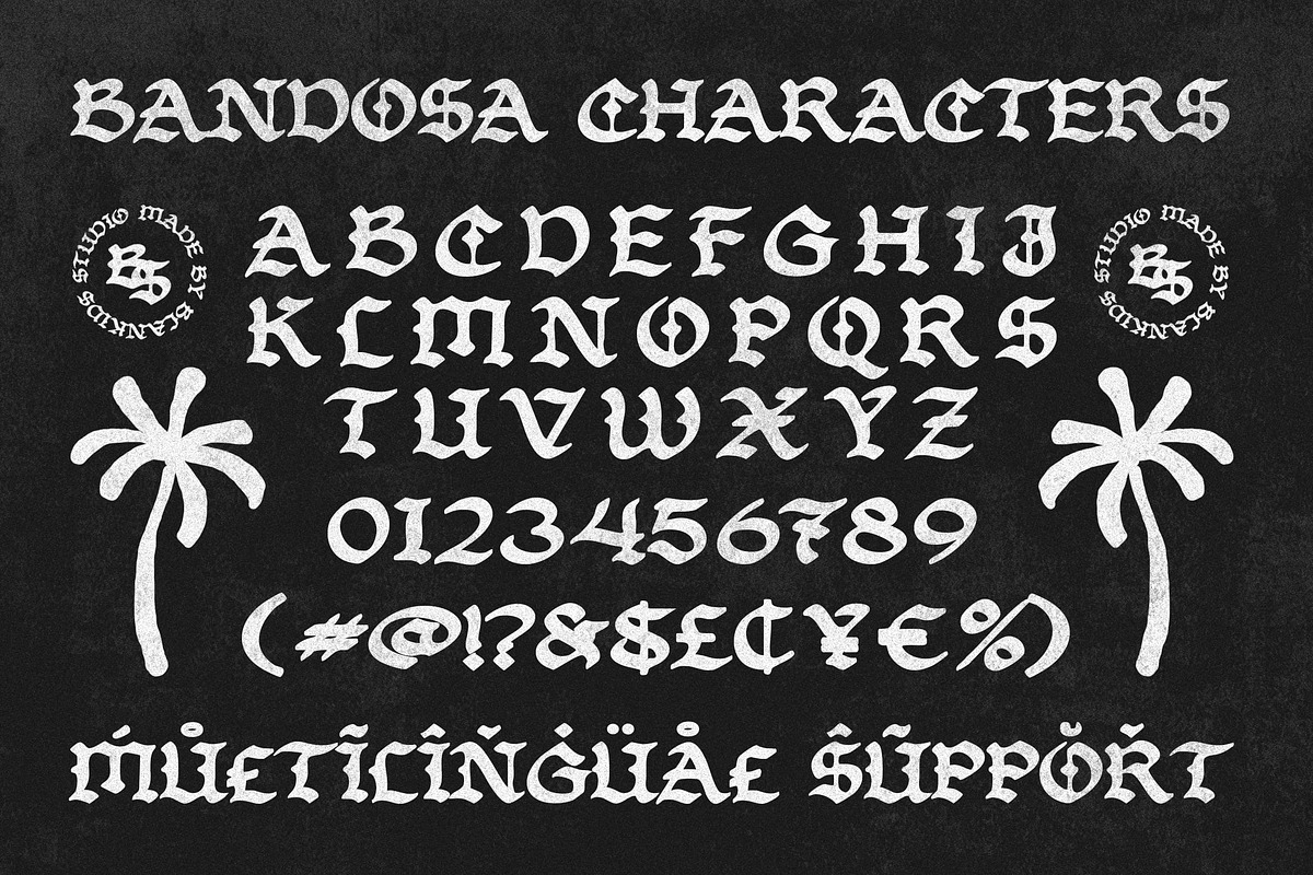 Bandosa - Handmade Blackletter Font, a Blackletter Font by Blankids Studio (Photo 3 of 11)