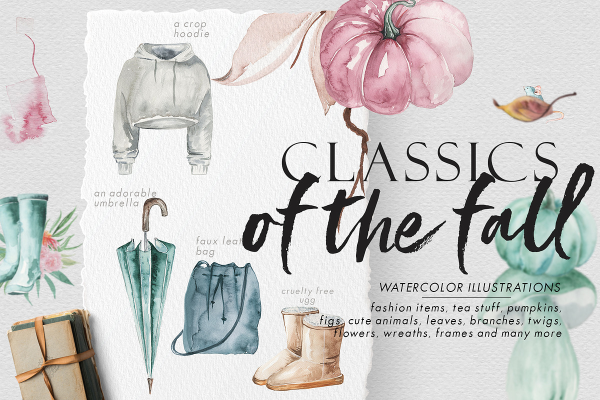 Classics of the fall, Watercolor Set, an Object Graphic by Jeanina Vlad (Photo 1 of 12)