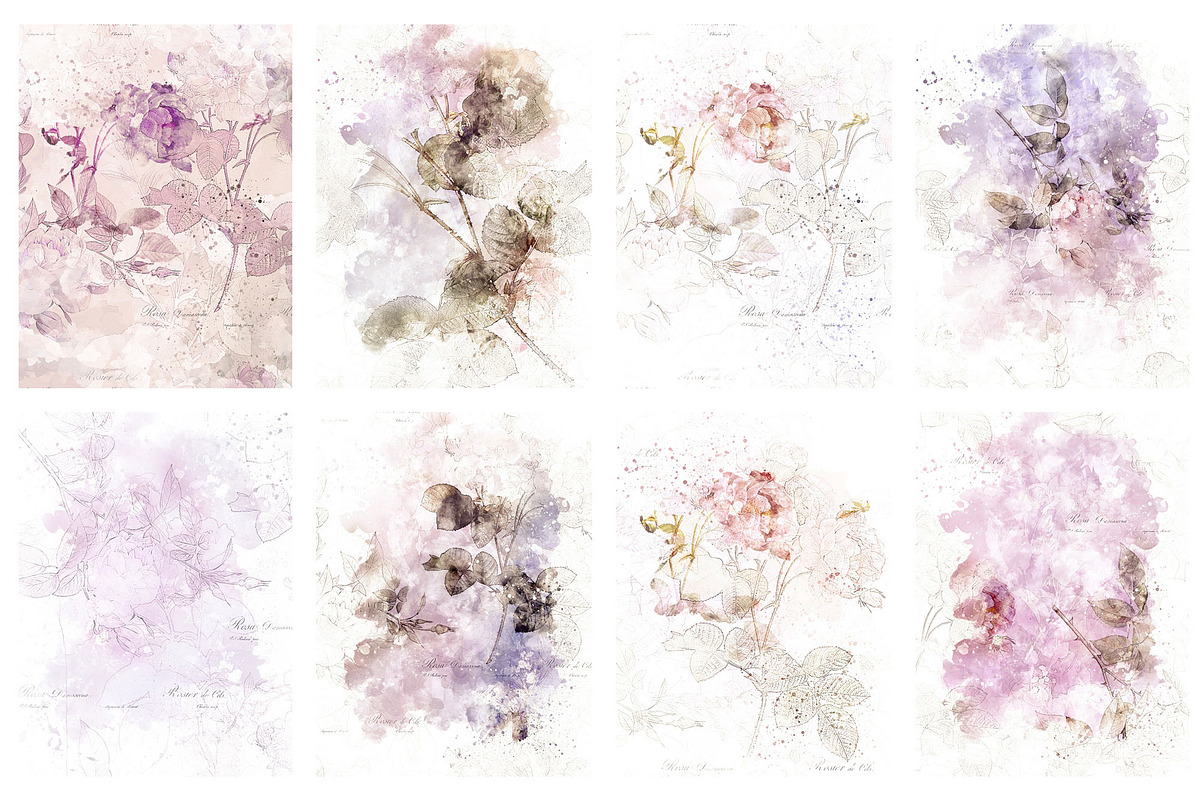 Watercolor Floral Animated Backgroun, a Texture Graphic by sibel dayı (Photo 7 of 8)