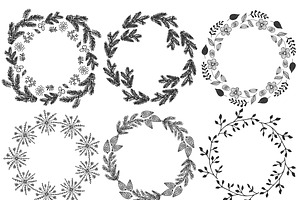 Christmas Wreaths And Branches